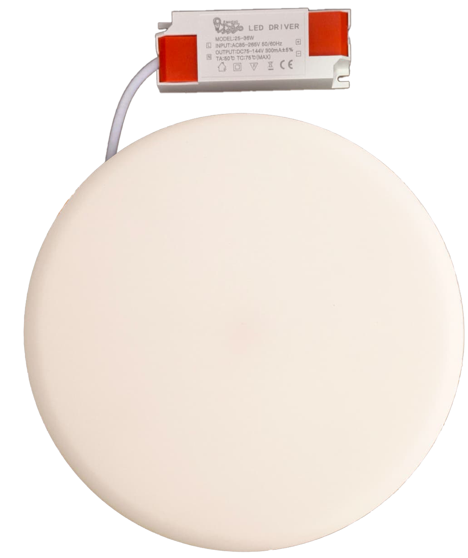 پنل فول لایت توکار 36 وات گرد مهداد الکتریک سایز شو